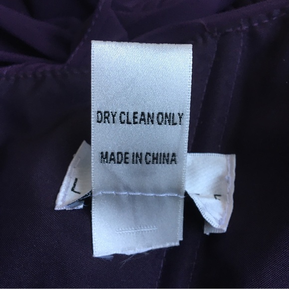 Bill Levkoff Barbara Chiffon One-Shoulder A-Line Princess Maxi Dress Plum 14 - Picture 12 of 17